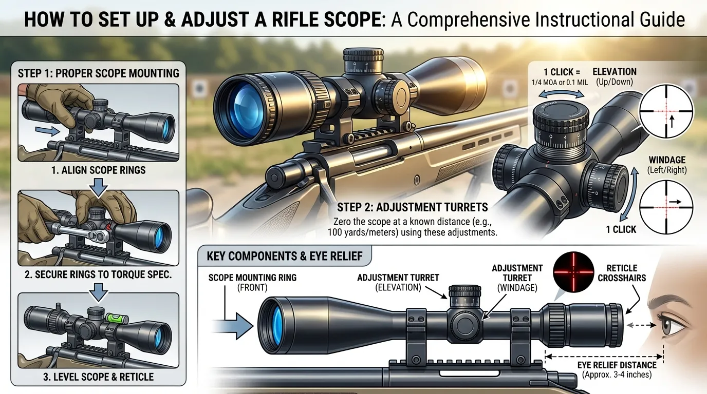 how to set rifle scope