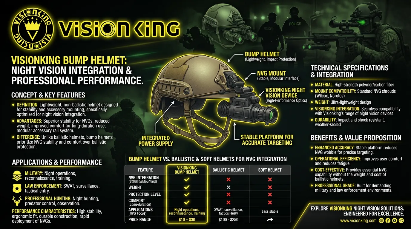 bump helmet for night vision